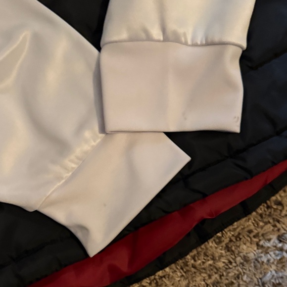 Jordan Black and Red Hooded Vest with White Sleeves - Picture 5 of 11